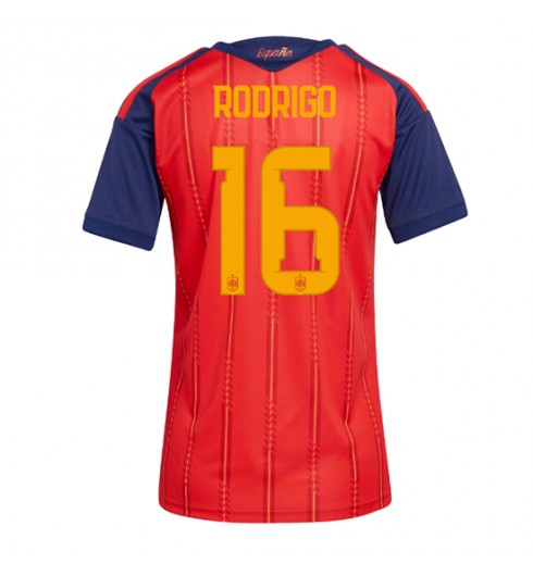 Španělsko Rodri Hernandez #16 Domácí Dres pro Dámské MS 2026 Krátký Rukáv Španělsko Rodri Hernandez #16 Domácí Dres pro Dámské MS 2026 Krátký Rukáv